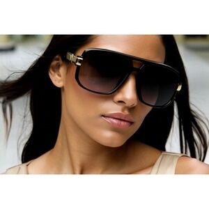 GAZELLE DELUXE SQUARE LUXURY SUNGLASSES CLASSIC RUN  DJ RETRO 80S HIP HOP LENTES